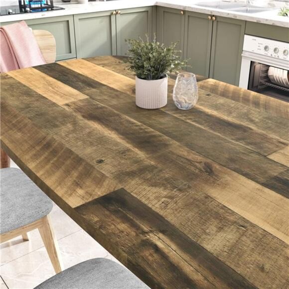 Brown Wood Wallpaper Peel and Stick Wood Contact Paper Waterproof 15.75" x 78" - Picture 2 of 7